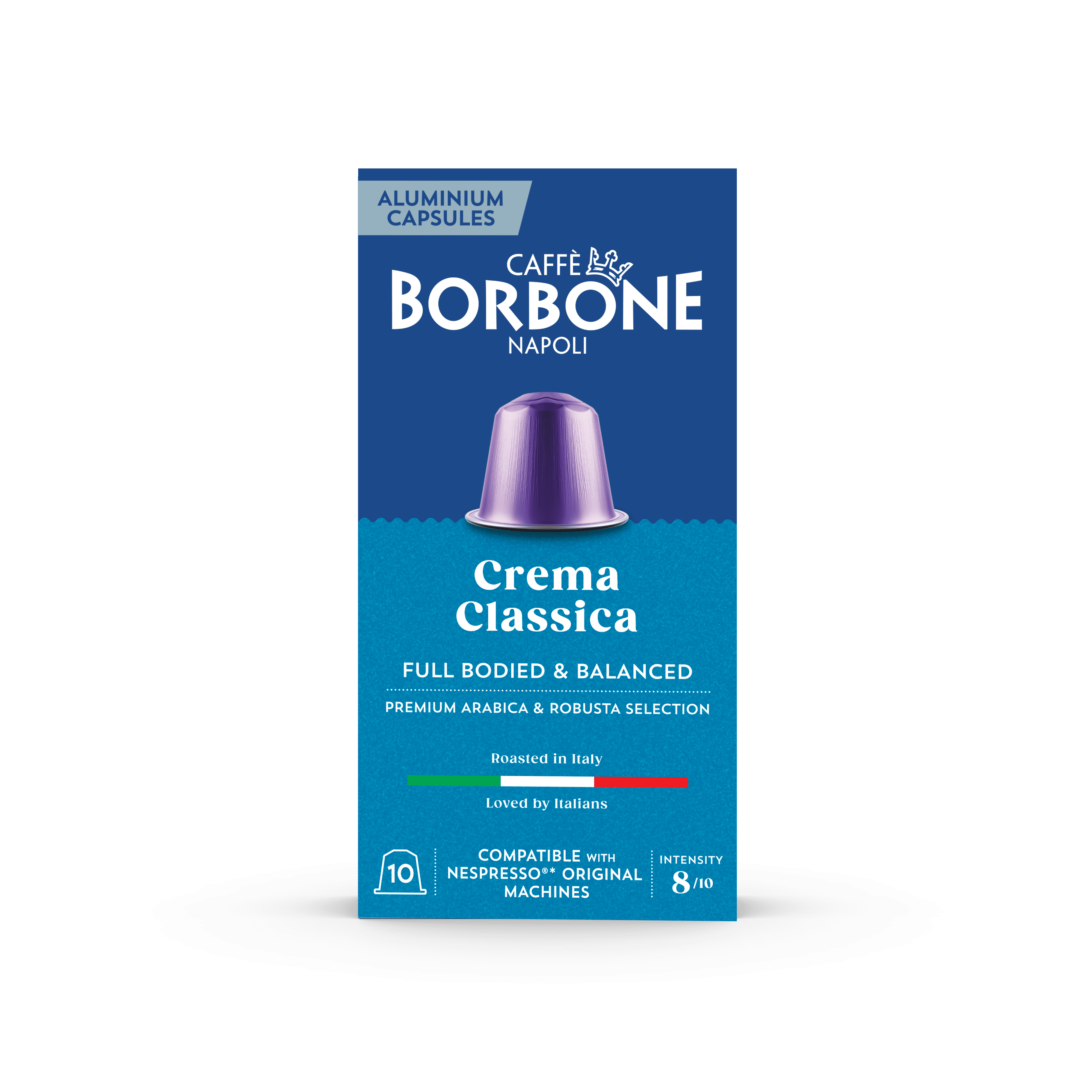 Caffè Borbone Crema Classica Medium Roast Aluminum Espresso Pods, Nespresso Original Compatible, 100 Count