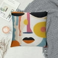 thumbnail image 2 of Nawypu  Boho Abstract Pillow Covers Colorful Woman Face Line Cute Pillow Cases Mid Century Aesthetic Modern Boho Pillows Decorative Throw Pillows for Bed Couch Living Room, 2 of 5