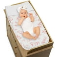thumbnail image 4 of Sweet Jojo Designs Botanical Pink and White Changing Pad Cover, 4 of 6
