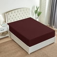 thumbnail image 6 of Mellanni Extra Deep Pocket Fitted Sheet up to 21", Microfiber, 1 Piece Full, Brick Red, 6 of 7