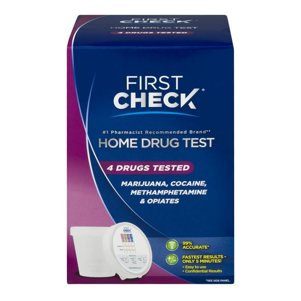 First Check At Home Urine Drug Test, 4 drugs tested, 1.0 ct Walmart
