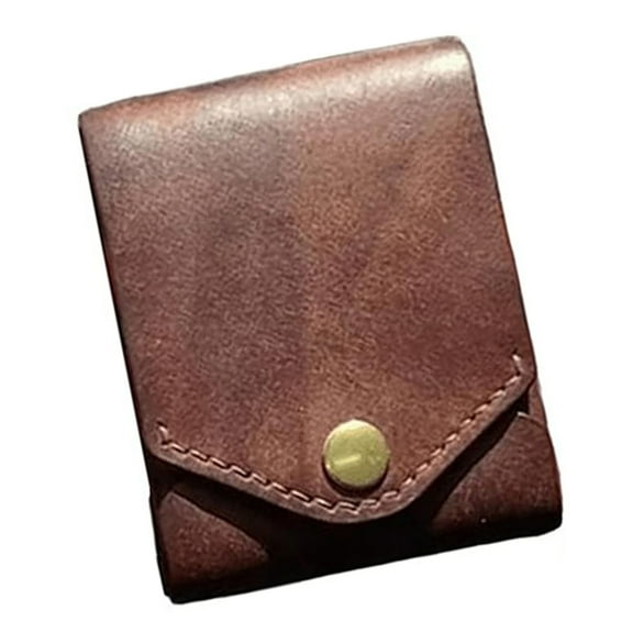 RUISINERY Multifunctional Compact Wallet for Men Women Large Capacity Card Holder with Pen Slot Handmade PU Leather Small Purse