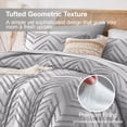 thumbnail image 3 of Flymme King Size Bedding Comforter Set Gray 7 Pieces Bed in a Bag Shabby Chic Bedding Sets Lightweight Soft Microfiber Boho Bed Set for All Season, 3 of 8