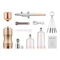 thumbnail image 2 of Kit d'Aérographe Portable avec Compresseur Portable Stylo Brosse à Air Sans Fil Double Action Batterie Intégrée à 3 Niveaux à Pression Réglable pour la Peinture Modèle Coloriage Nail Art Maquillage Gâteau Décoration, 2 of 7