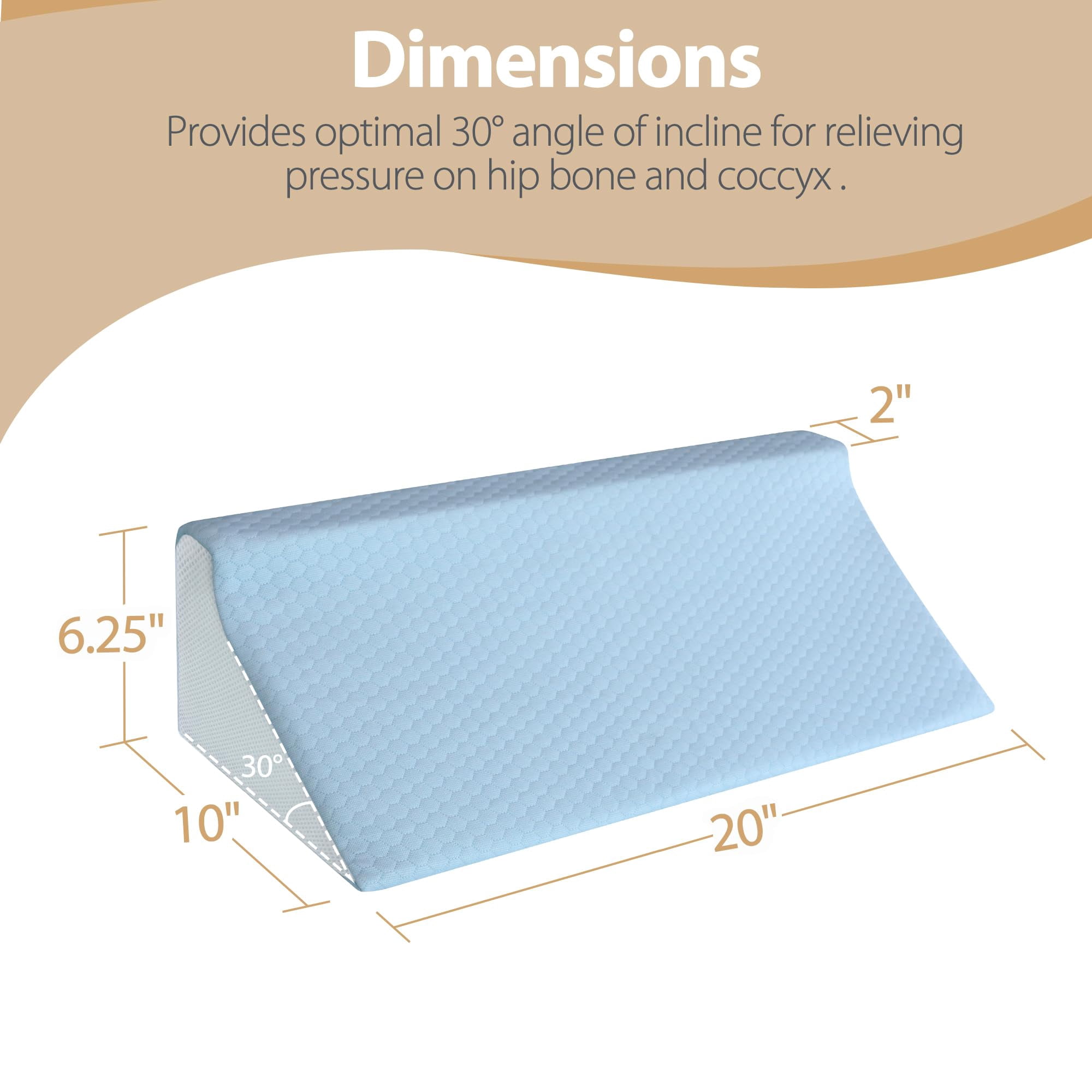 Wedge Pillow For Side Sleeping  Memory Foam Positioners Sleeper Preventing After Support Ankle Bed