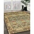 thumbnail image 3 of Ahgly Company Machine Washable Indoor Square Abstract Brown Area Rugs, 7' Square, 3 of 7