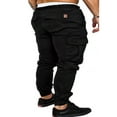 thumbnail image 4 of AMERTEER Men‘s Cargo Pants Slim Fit Sweatpants Jogger Drawstring Elastic Outdoor Trousers with Pockets, 4 of 6