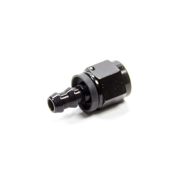 200107-BL Push-Lock Straight -8 AN Female to -6 AN Hose End Reducer, Black