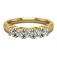 thumbnail image 4 of Weding Band Diamond Rings 5 Stone Anniversary Trellis Style 0.50 CT TW 14K Gold, 4 of 5