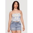 thumbnail image 2 of Women's Reversible Printed Pattern Crop Tube Top, 2 of 4