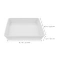 thumbnail image 2 of Miangastore White Plastic Square Tray Set of 2 for Storage Use Protects Surfaces from Water Damage, 2 of 8