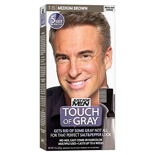 JUST FOR MEN Touch of Gray Hair Treatment T-35 Medium Brown, 1 Each
