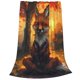 thumbnail image 2 of Balery Sunset Maple Tree Fox Manta de Felpa Suave y Acogedora – Cobija de Franela Aterciopelada para Cama, Lavable y Cálida para Sofá, Mascotas, Transpirable-50"x40", 2 of 7