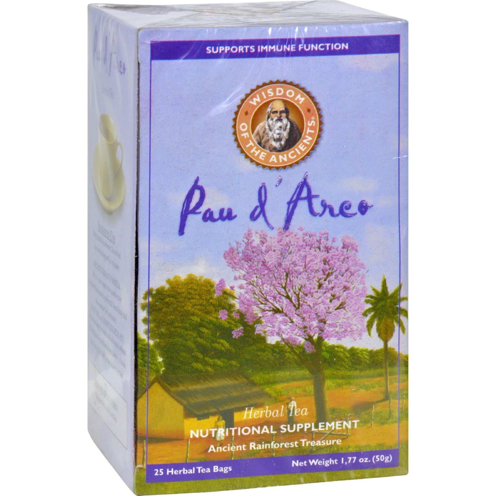 Wisdom of The Ancients Wisdom Natural Pau d'Arco Herbal Tea - 25 Tea