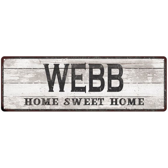 WEBB Home Sweet Home Country Look 6x18 Metal Sign 106180045035