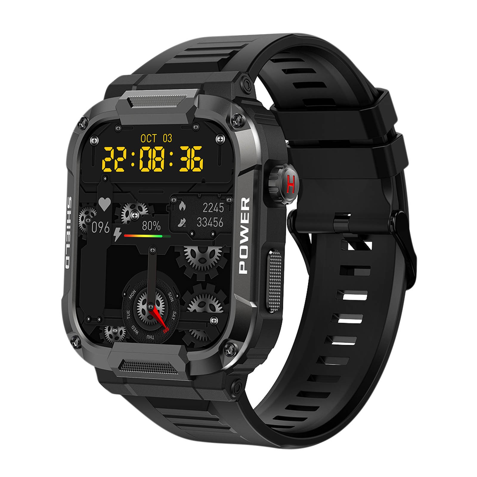 PRINxy Smart Watch For Men With Call (Answer/Make) Outdoor Sports Watch Rugged 1.85inches HD Big