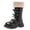 Black, variant on WAVSUF Girls Fleece Knee High Boots Wide Width Soft Sole Anti Slip Winter Trendy Cute Boots Brown 10 Toddler