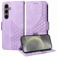 thumbnail image 4 of Funda GANGXUN para Samsung Galaxy S25 con diseño acolchado elegante, cuero PU, protección total y ajuste preciso, 4 of 5