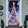 thumbnail image 6 of Christmas Door Covers for Front Door, Christmas Tree Classic Reindeer Door Covers Decorative Banners Photography Background Backdrop for Porch Farmhouse Home Indoor Outdoor Decoration, 35*73 Inch, 6 of 6
