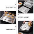 thumbnail image 2 of 1 Set 4 Pcs Plateau de Drainage en Acier Inoxydable Pratique pour Cuisine (Argent), 2 of 9