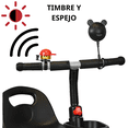 thumbnail image 2 of Triciclo para Niños con Timbre y Espejo Ruedas de Eva Canastas Trasera y Delantera Apto a partir de 2 Años Soporta hasta 20 kg - Gris, 2 of 6