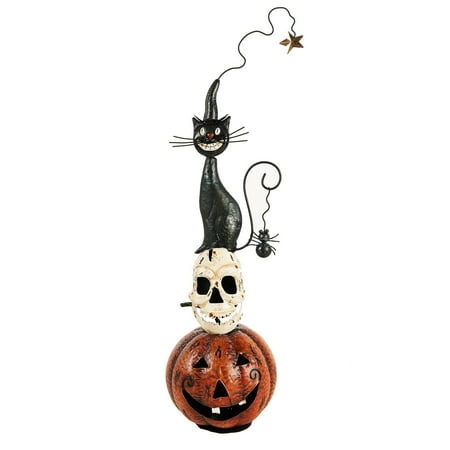 Halloween Pumpkin/Skull/Cat Metal Décor