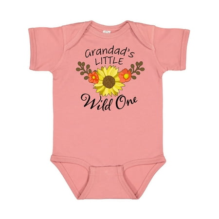 

Inktastic Grandad s Little Wild 1 with Beautiful Sunflower Gift Baby Boy or Baby Girl Bodysuit