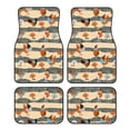 thumbnail image 1 of Honeii Funny Chicken Print Car Foot Mat Four-Piece Set - Front & Rear Universal Car Floor Mats for SUVs, Trucks, Sedans, 1 of 7