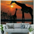 thumbnail image 4 of BCIIG Giraffe Sunset Tapestry Wall Hanging Unique Style Graphic Tapestries Home Wall Decor Art for Living Room Bedroom Apartment Farmhouse Dorm 40x60inch, 4 of 6
