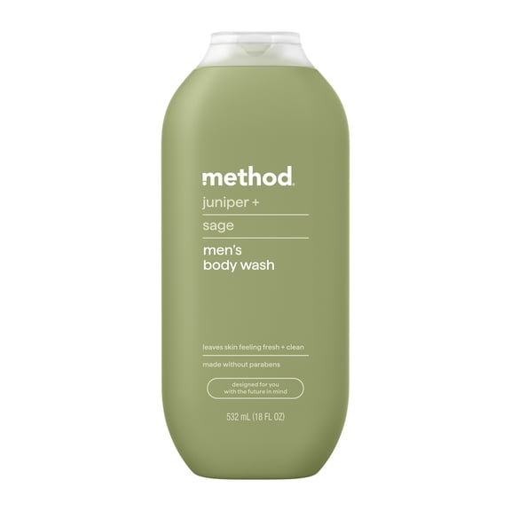 method men's Body Wash, Juniper   Sage - Moisturizes & Cleanses, Made without Parabens or Phthalates, Cruelty-Free, 18 fl oz