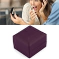 thumbnail image 6 of Xirurus Premium LED Lighted Ring Storage Box, Fashionable Engagement Jewelry Display Case with Soft Plush Interior, Perfect for Wedding Proposals and Anniversaries, 2.56 inches / 6.5 cm, Purple, 6 of 9
