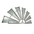thumbnail image 5 of Zeckos Rusty Galvanized Metal Half Windmill 30.5 inch Set of 2, 5 of 8