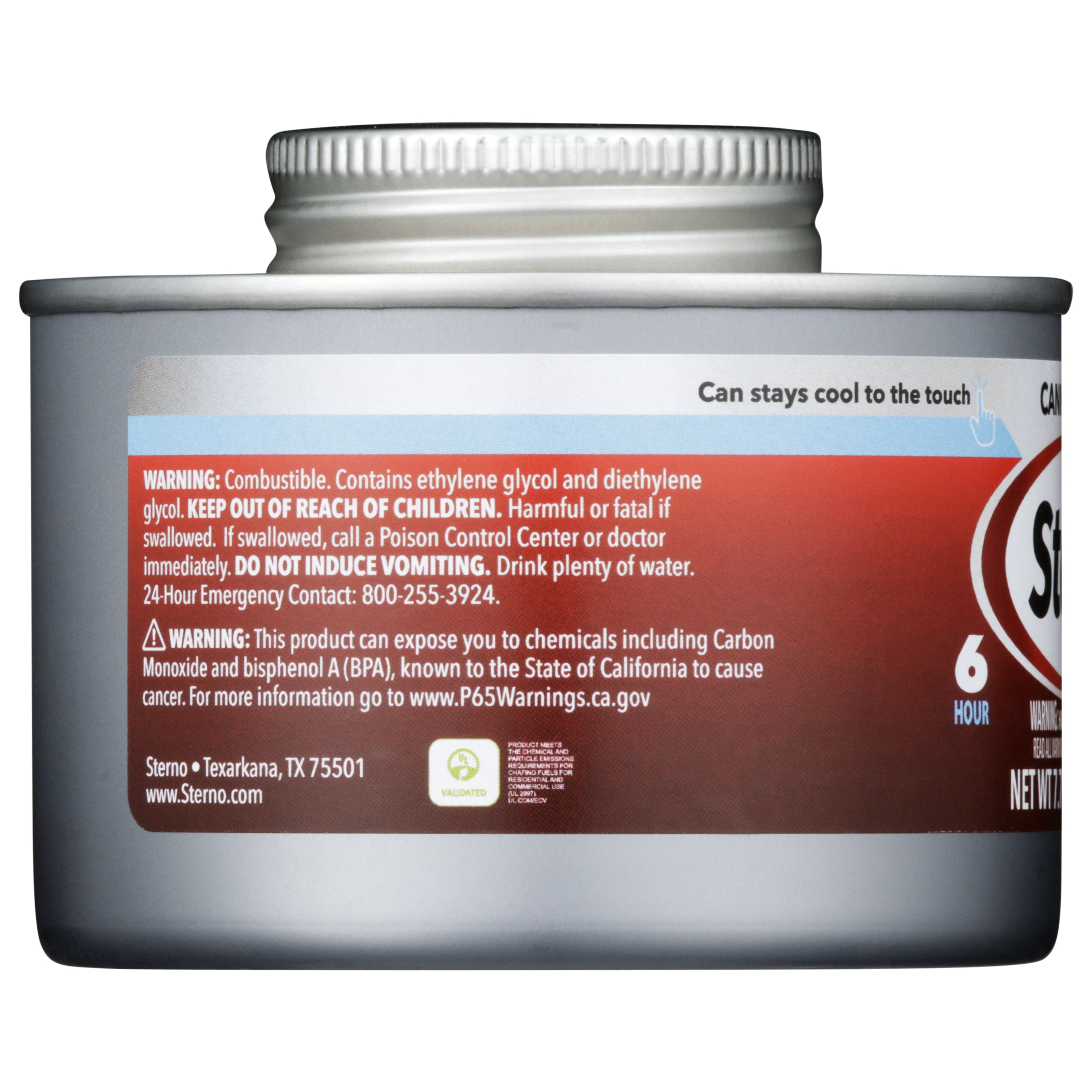 (2 pack) Sterno Canned Heat Wick Cans - 6-Hour Burn Time, Chafing Dish Fuel Can Burners for Food Warmer, Resealable Twist Chafer Fuel Canned Heat, 7.71fl oz