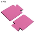 thumbnail image 3 of Uxcell Can Cooler Sleeves  Insulated Collapsible Neoprene Covers 2.6mm for 12 Oz Cans Bottles, Pink Pack of 3, 3 of 5
