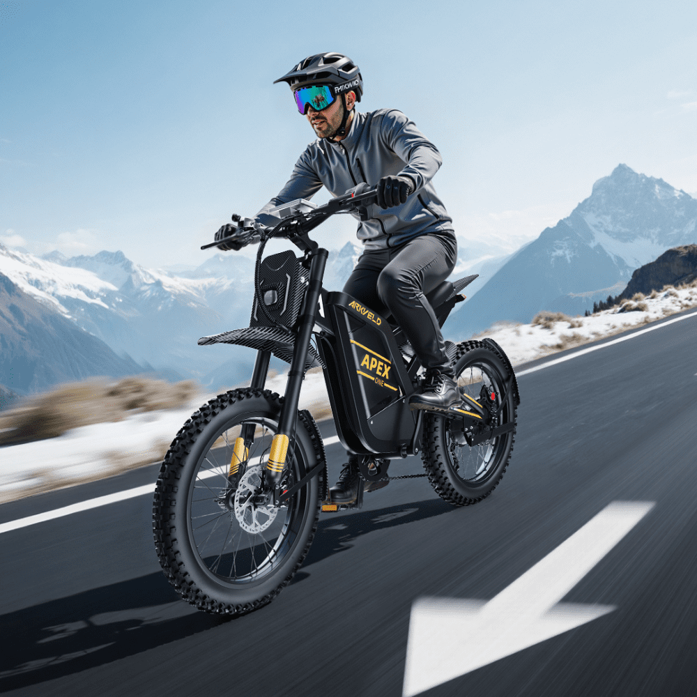 JVV EX25  Adult Electric Dirt Bike, 2000W High-Speed Motor, 48V 32Ah Removable Battery, 37 MPH Top Speed, Up to 87 Miles Range, All-Terrain E-Moto with Hydraulic Disc Brakes & Shimano 7-Speed