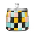 thumbnail image 7 of Yayeee Ashtray with Lid for Cigarette Smokeless Stainless Steel Home Ash Holder, Yellow Checkered Pattern, 7 of 7