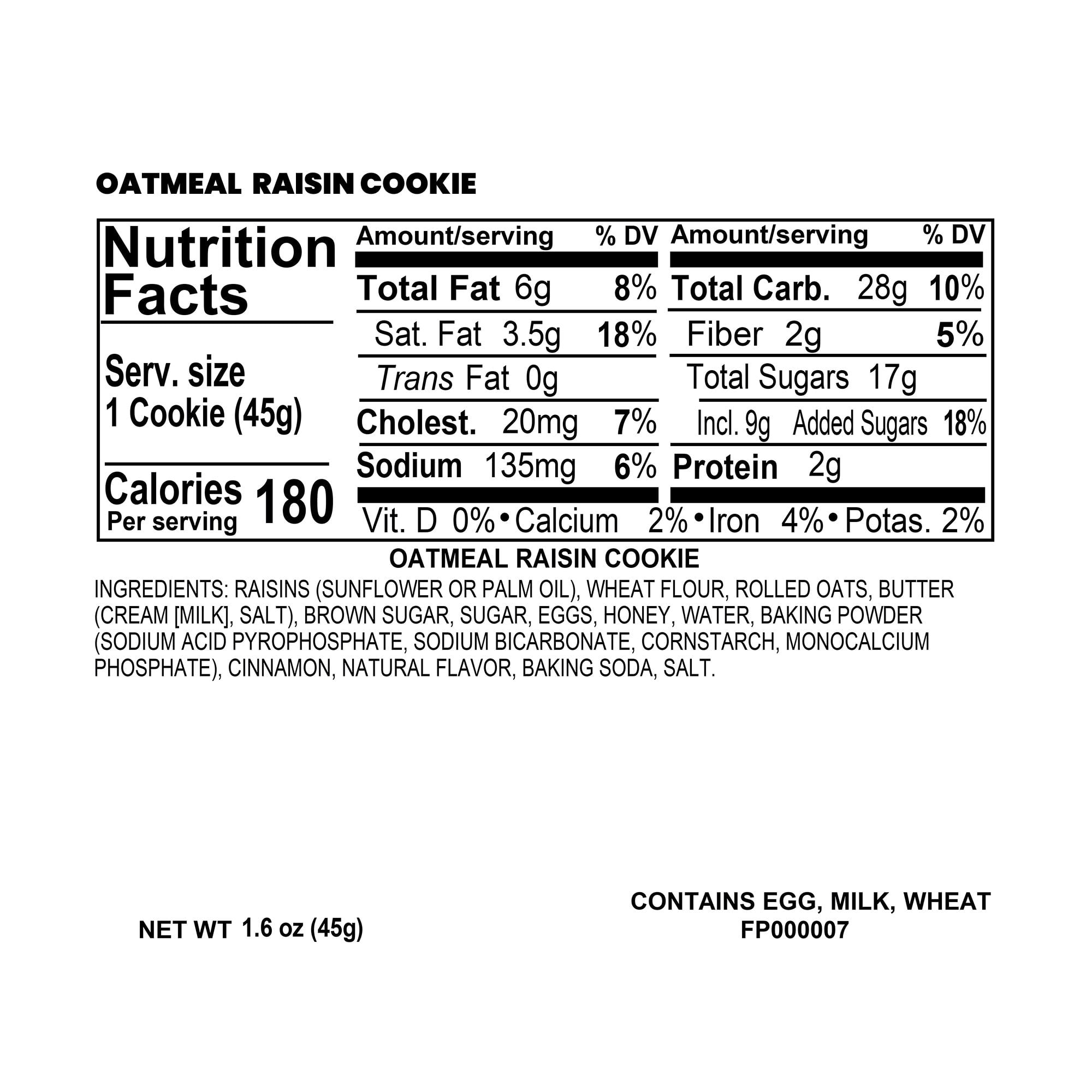 Cheryl's Cookies®  Oatmeal Raisin Cookie Flavor Box, 12 Cookies Individually Wrapped, Gourmet, & Fresh Delivery – Gift for Loved Ones, Family, Friends, Coworkers