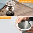 thumbnail image 4 of Pour Over Coffee Dripper Stainless Steel Reusable Filter Paperless Cone Coffee Maker Dripper for 1-2 Cup, 4 of 7