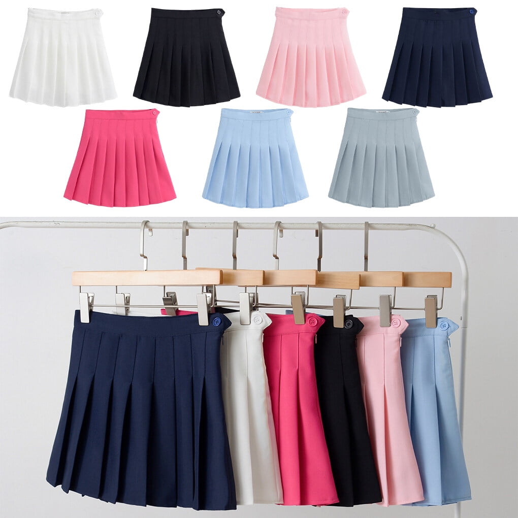 High waisted pleated skirt womens discount