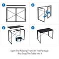 thumbnail image 5 of YEAR COLOR Home Office Folding Desk Black, 5 of 6
