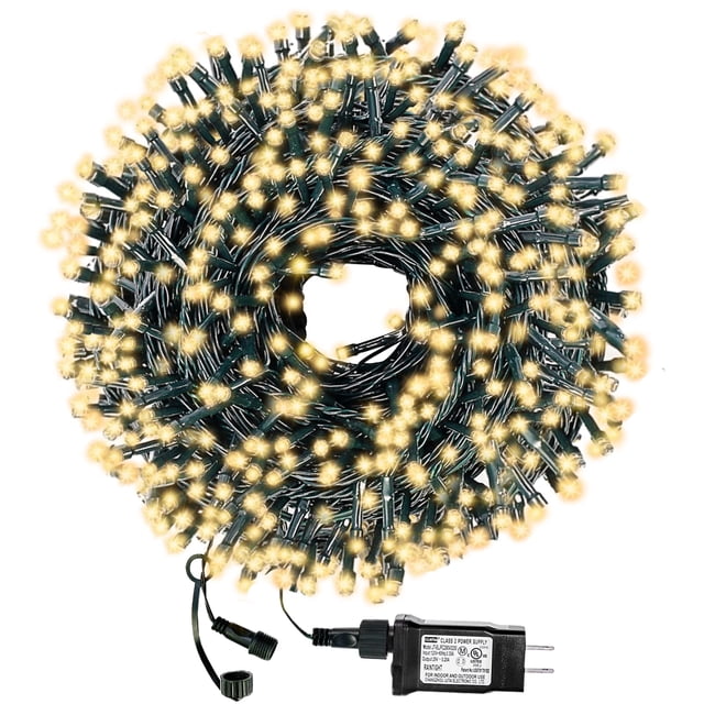 Luces de Cadena Decute 300LED 32m Impermeables 110V Luz Blanca Cálida