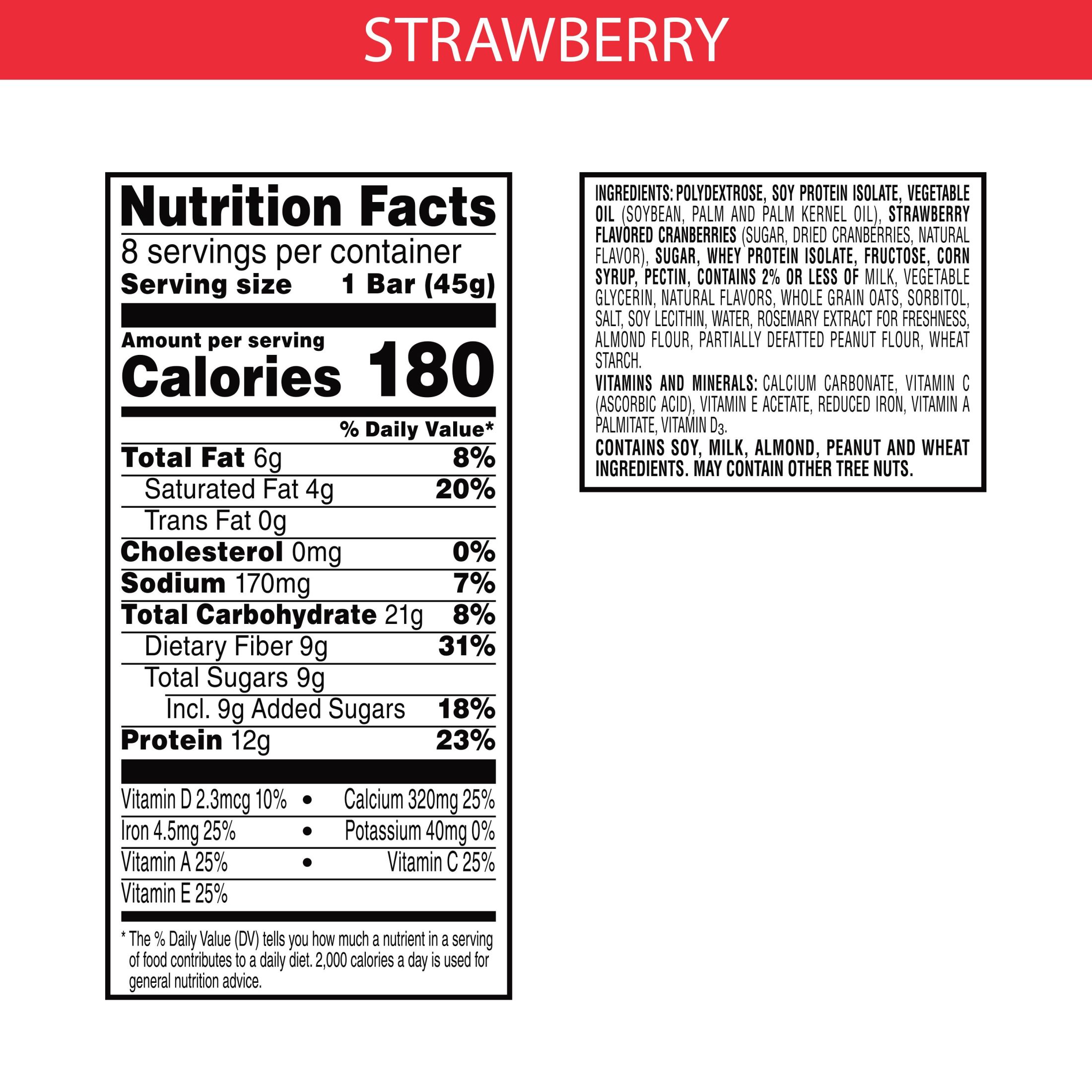 Kellogg's Special K Strawberry Chewy Protein Meal Bars, Ready-to-Eat, Meal Replacement, 12.7 oz, 8 Count - image 5 of 12