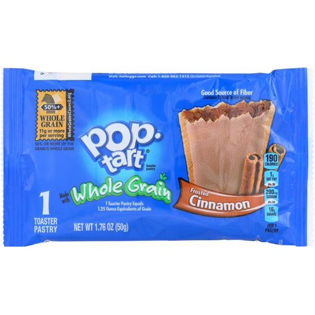 Pop Tarts 2347440 1.76 oz Single PopTarts Cinnamon Whole Grain, Pack of 40