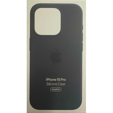 Genuine Apple Silicone Case with MagSafe for iPhone 15 Pro-Black