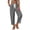Black, variant on Womens Cotton Linen Pants Women Stripe Elastic Waist Drawstring Shorts with Pockets Ankle Shorts