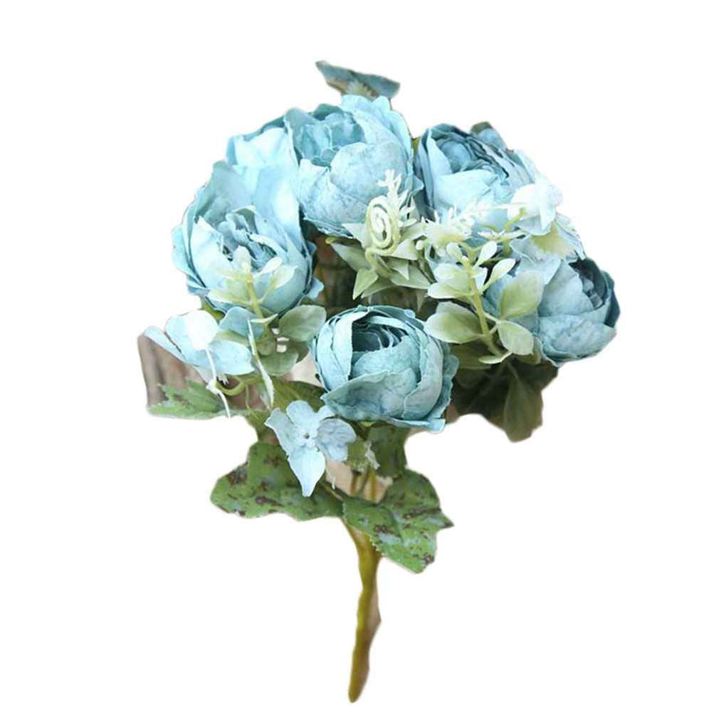 GeweYeeli Bouquet Peony Artificial Flowers Bride Wedding Home