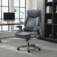 thumbnail image 5 of Shaq Tarvos Premium Ergonomic Big & Tall Office Chair, PureSoft Upholstery with Height Adjustable and Flip-Up Arms, Gray, 5 of 16