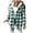 Green, variant on Fleece Lined Plaid Hooded Shacket for Women, Button Front Loose Fit, Casual Fall Winter Outerwear, 1 Piece, S-3XL, Plus Size Friendly