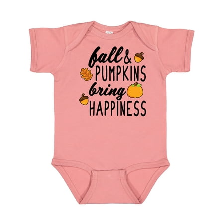 

Inktastic Thanksgiving Fall and Pumpkins Bring Happiness Gift Baby Boy or Baby Girl Bodysuit