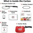 thumbnail image 6 of Hawkins CTR30  Ceramic Coated Contura Pressure Cooker, 3 L, Red, 6 of 7